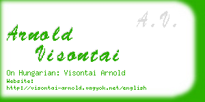 arnold visontai business card
